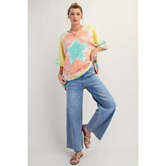 19. Starlight Skies Tie-Dye Boxy Tee - Picture 2 of 3